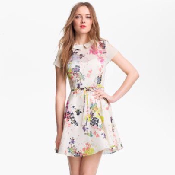 Ted Baker Dresses Ted Baker Gracel Peter Pan Collared Floral Dress